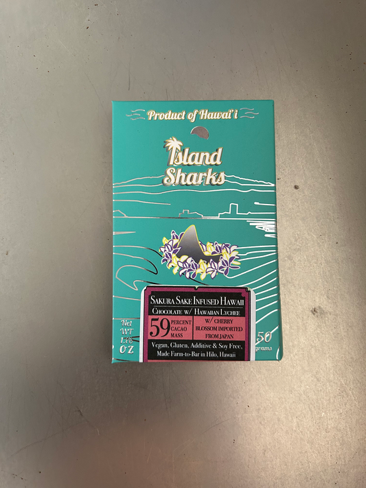 Sakura Sake Infused Hawaii Chocolate w/ Dried Big Island Lychee