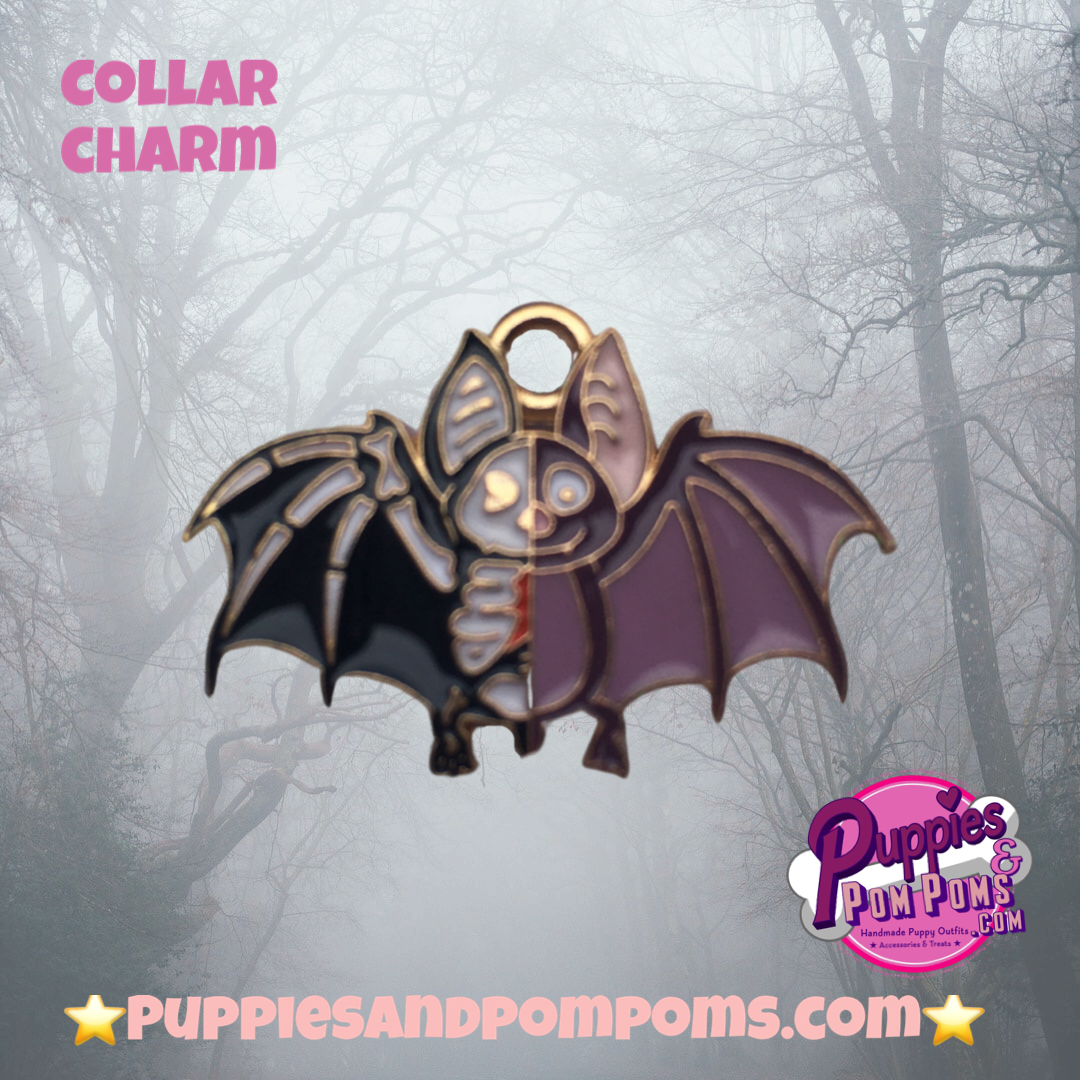 Halloween Skeleton Bat Charm