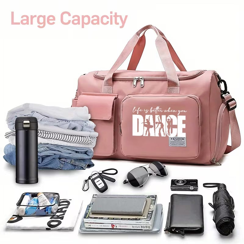 NNETM Large Gym Duffle Bag with Shoe Compartment