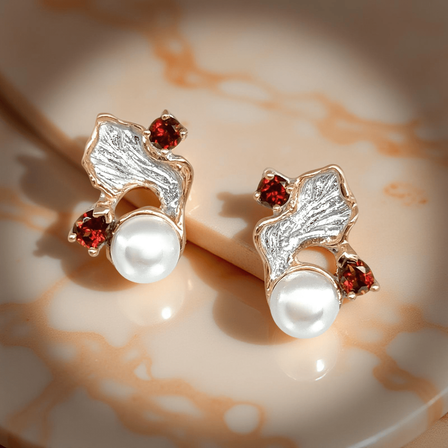 Earrings Fiamma - Sterling Silver Flame Design Earrings