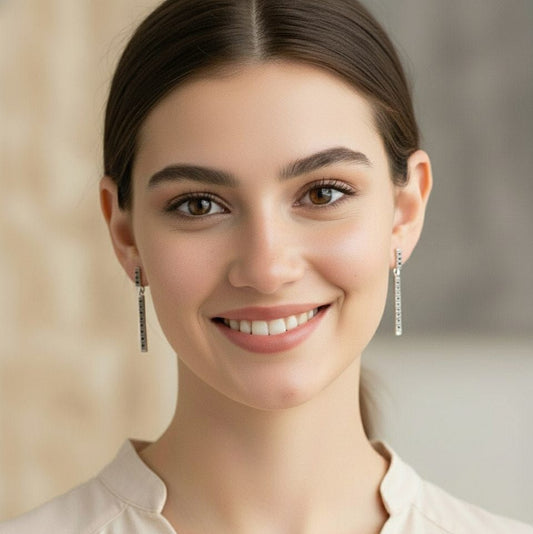 Earrings Night Dinner - Sterling Silver Elegant Evening Earrings