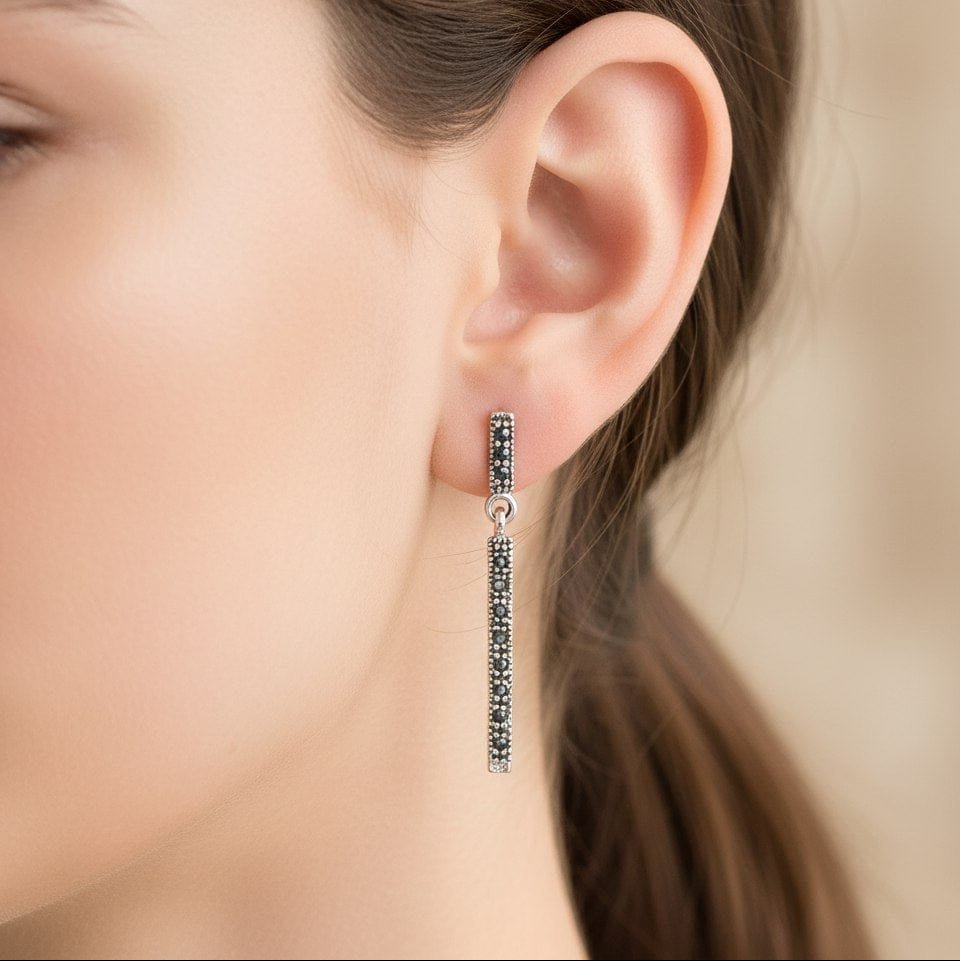Earrings Night Dinner - Sterling Silver Elegant Evening Earrings