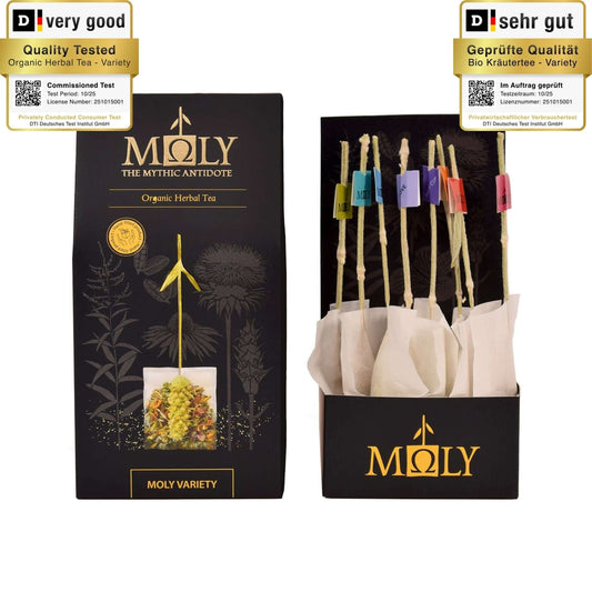 MOLY Variety Bio – Geschenkbox mit allen Kräuterteesorten von MOLY