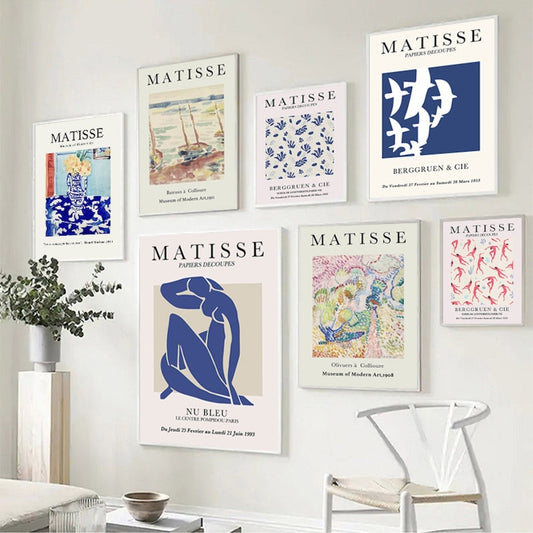 Poster Matisse Berggruen & Cie Museum | Bilder Wohnzimmer | Wandbilder Schlafzimmer | Deko Print ohne Rahmen | Bilder Set Matisse Bunt